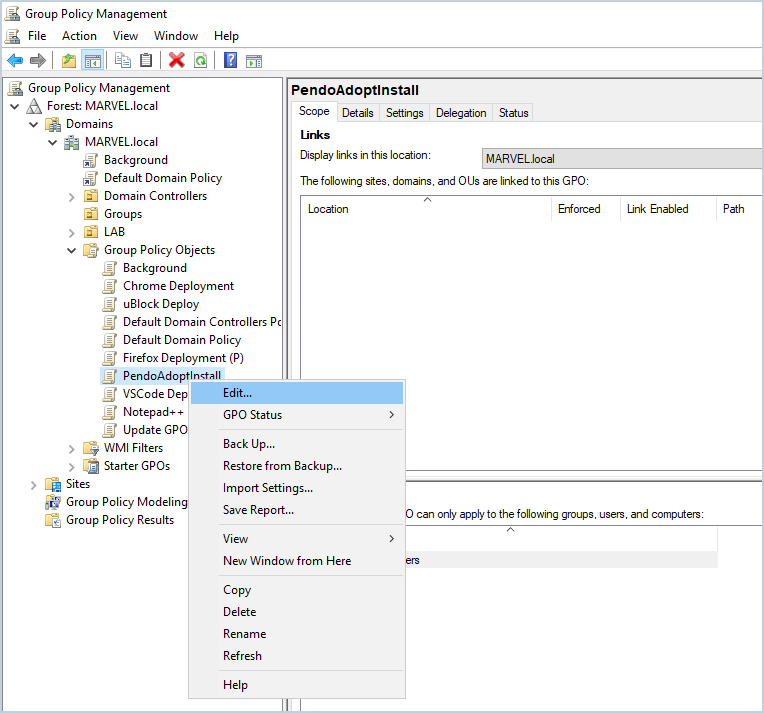 Uninstall from Chrome for Windows using GPO Pendo Adopt